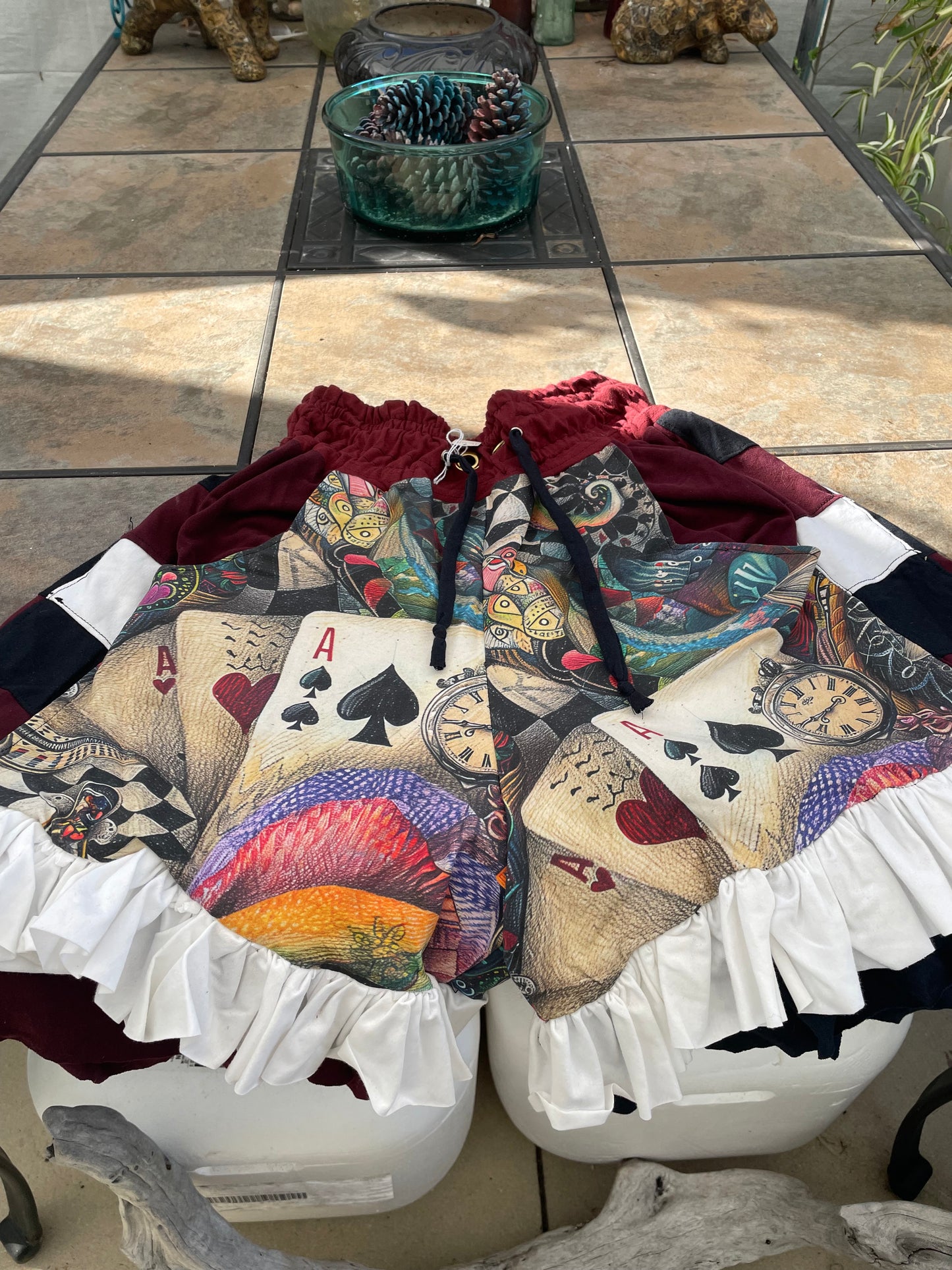 Ace of spades jester shorts up to XL