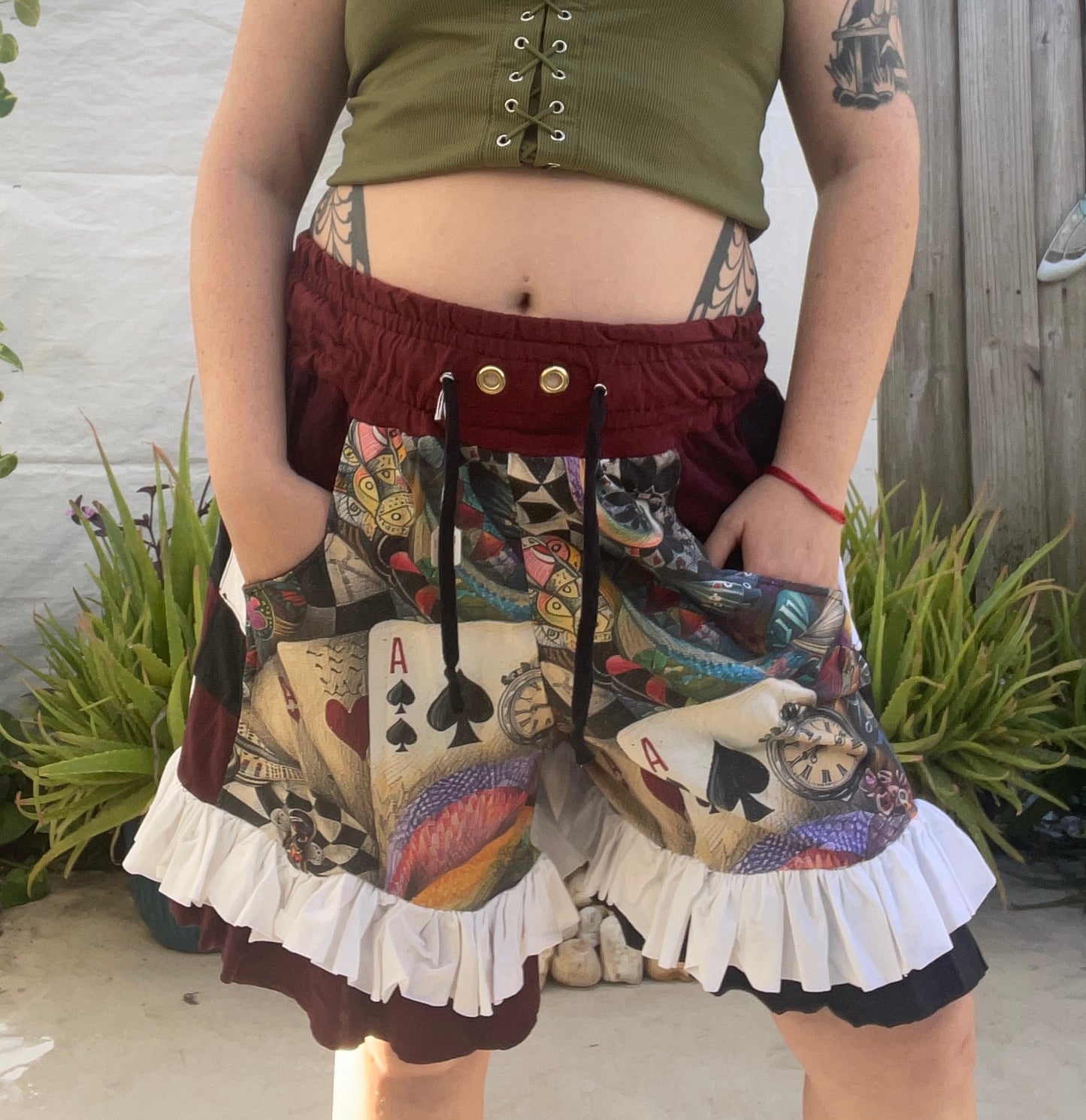 Ace of spades jester shorts up to XL