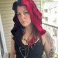 Red and Black Elven Hood