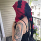 Red and Black Elven Hood