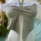 Adellina solid fairy crop top