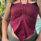 Adellina solid fairy crop top